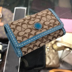 Coach contact case teal